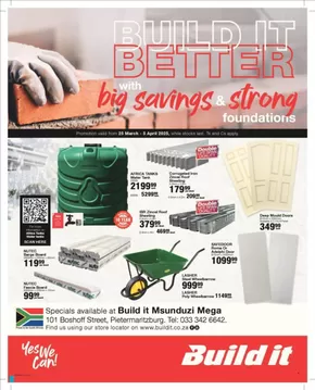 Build It catalogue in Pietermaritzburg | Special offers for you | 2025-03-25T00:00:00.000Z - 2025-04-05T00:00:00.000Z