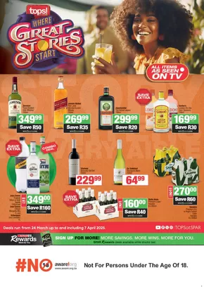 Tops Spar catalogue in Johannesburg | Specials Spar Tops | 2025-03-25T00:00:00.000Z - 2025-04-07T00:00:00.000Z